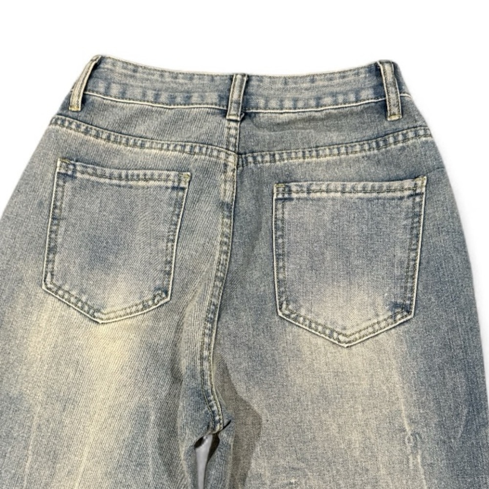 Hello Kitty Graphic Denim Wide Leg Gothic Jeans - Picture 8 of 9